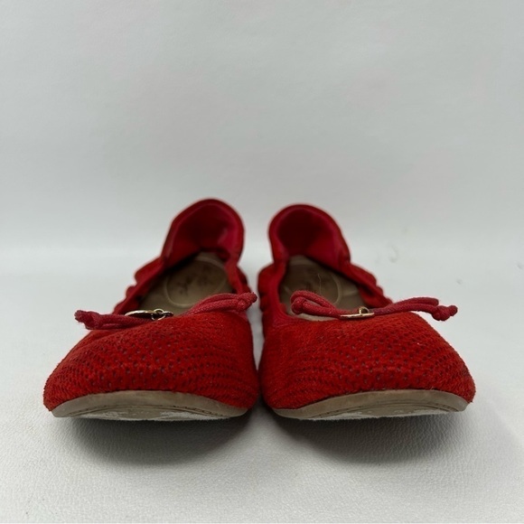 Dexflex Comfort Womens Red Perforated Slip On Ballet Flats Size 6 - Picture 6 of 13